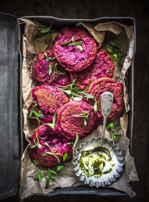 Beetroot and Fetta Fritters