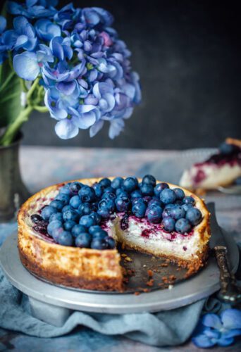 AGA oven recipes Blueberry Cheesecake