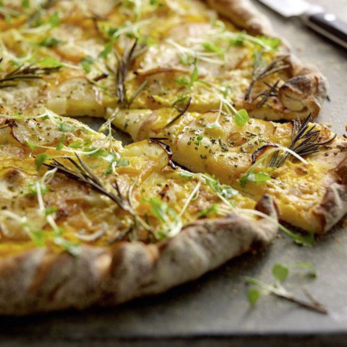 Butternut Squash, Pear and Gorgonzola Flatbread Tart