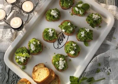 Crostini with Pea & Mint