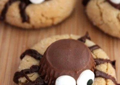 Halloween Peanut Butter Spider cookies