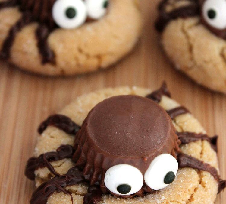 Halloween Peanut Butter Spider cookies