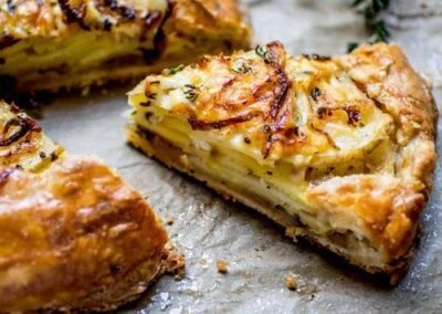 Potato Asiago & Caramelized Onion Galette