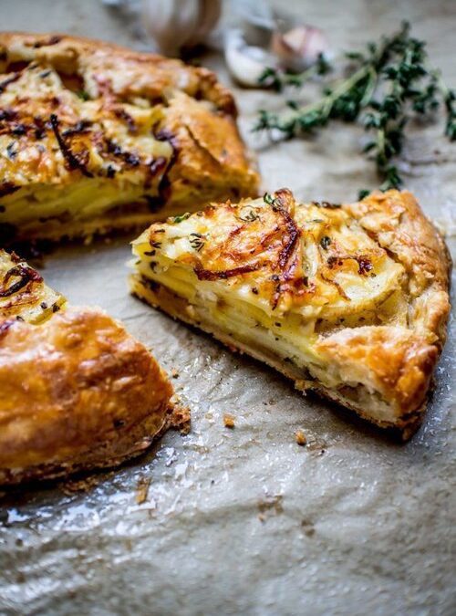 Potato Asiago & Caramelized Onion Galette