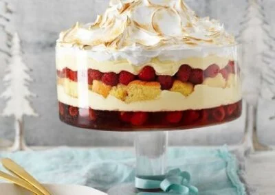 Raspberry Trifle with Meringue