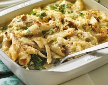 Rayburn Chicken, Spinach and Pasta Bake