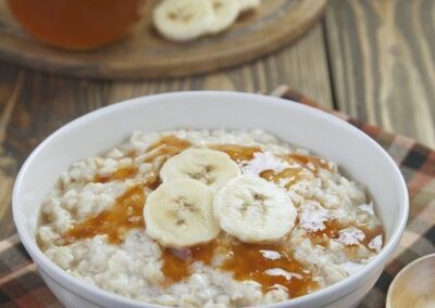 Rayburn Honey and Yoghurt Porridge with Banana