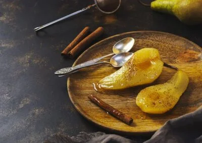 AGA Pears in White Wine with Ginger