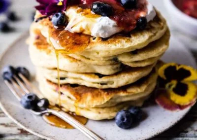 Blueberry Almond Pancakes