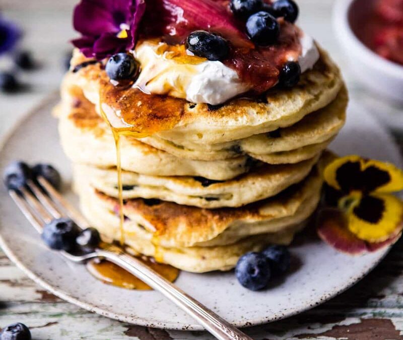 Blueberry Almond Pancakes