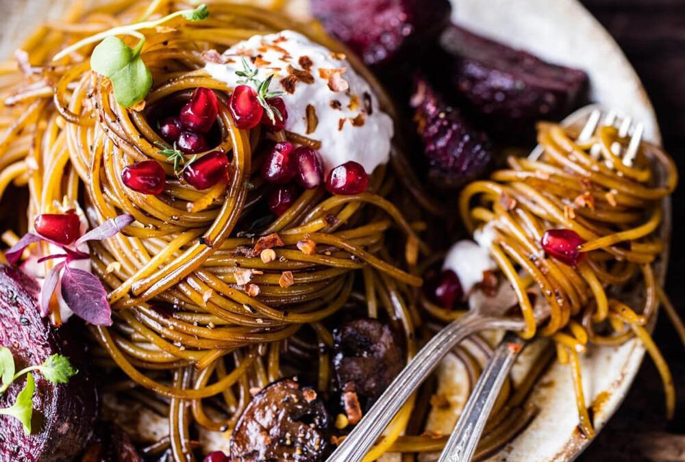 Caramelized Balsamic Goat Cheese Pasta