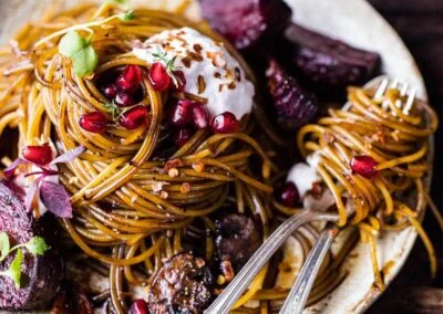 Caramelized Balsamic Goat Cheese Pasta