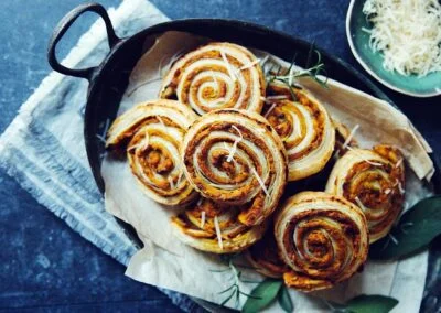 Cheesy Vegan Pumpkin Scrolls