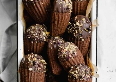 Chocolate Dipped Madeleines