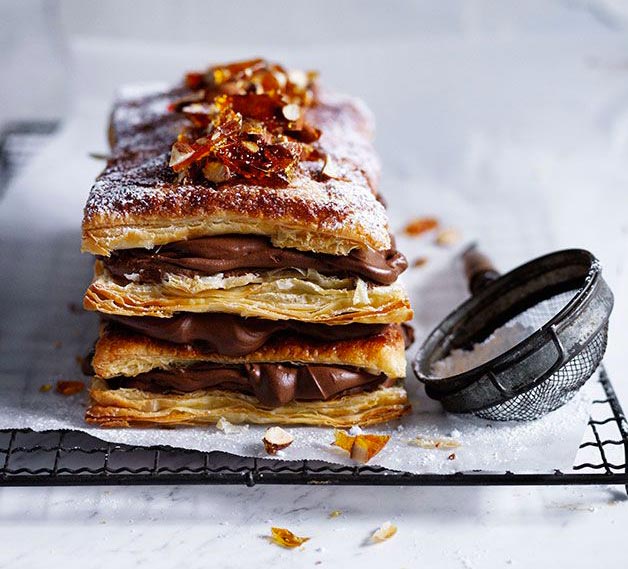 Chocolate and Almond Millefeuille