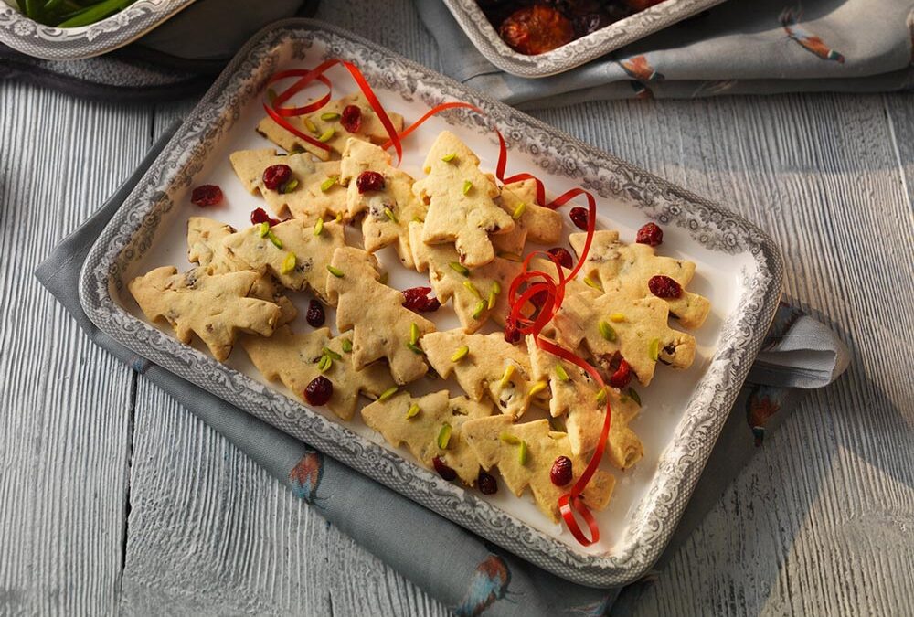 Cranberry and Pistachio Shortbread