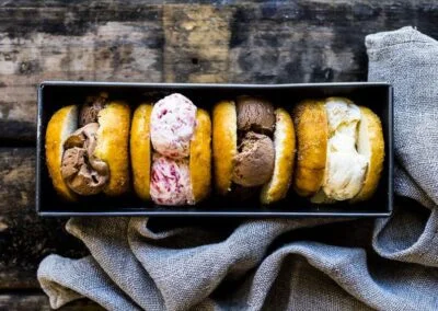 Donut Ice Cream Sandwiches