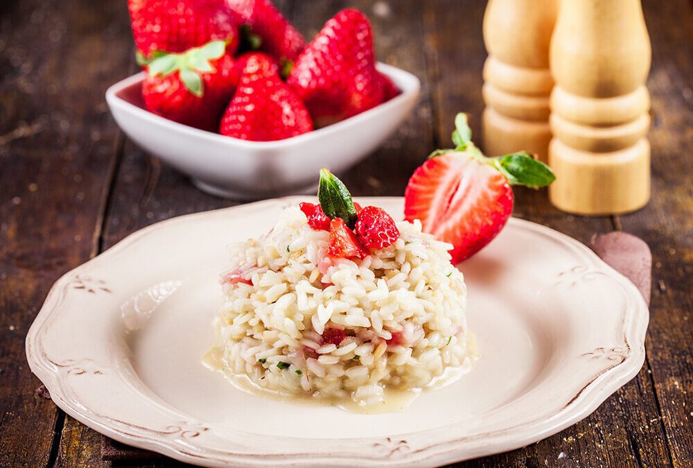 Fusion Grilled Radicchio and Strawberry Risotto