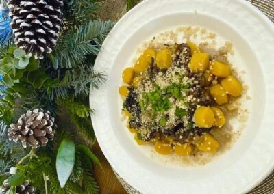 Penny’s Pumpkin Gnocchi with Chanterelle Mushroom Sauce