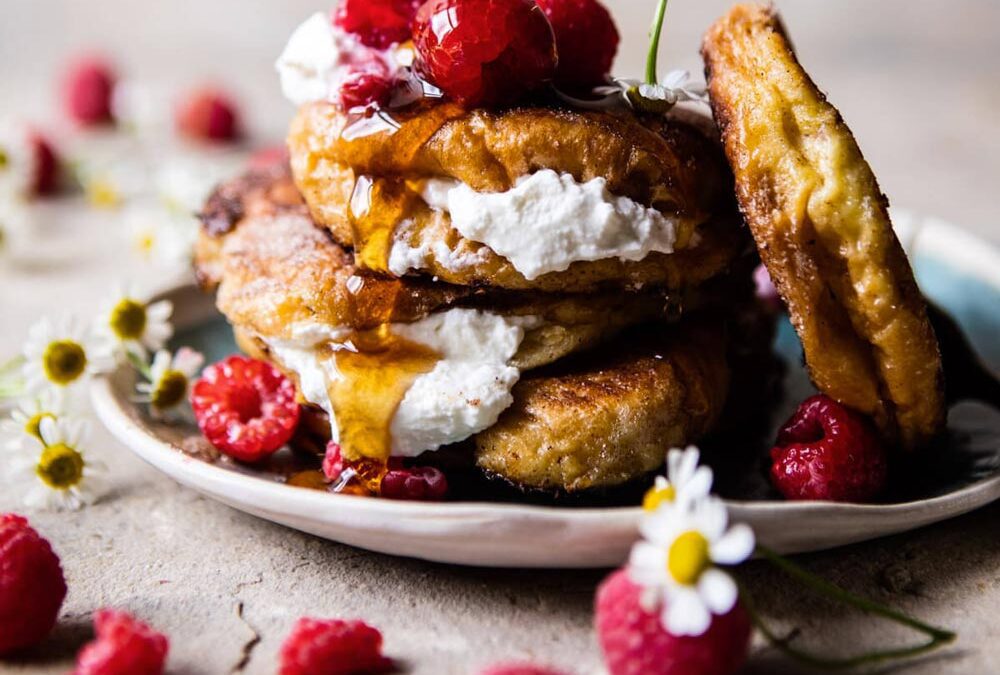 Raspberry Ricotta Croissant French Toast