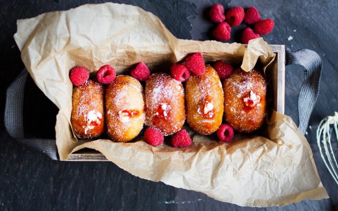 Raspberry Ripple Doughnuts