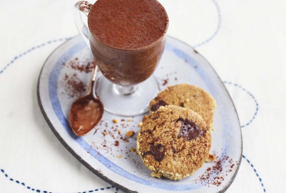 Sea Salt Mousse with Hazelnut Rye Cookies