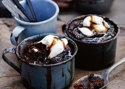 Self-Saucing Mocha Chocolate Puddings