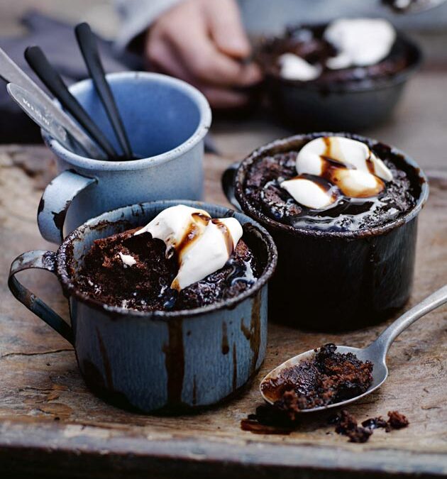 Self-Saucing Mocha Chocolate Puddings