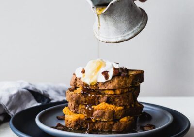 Sweet Potato French Toast with Bacon