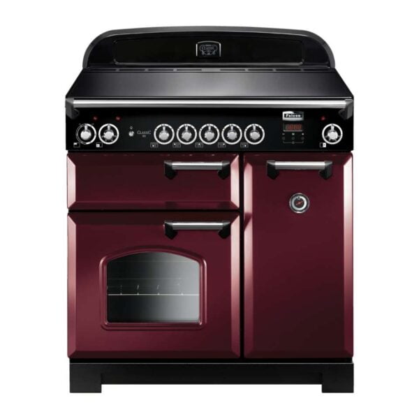 Falcon Classic 90cm Induction Oven - cranberry