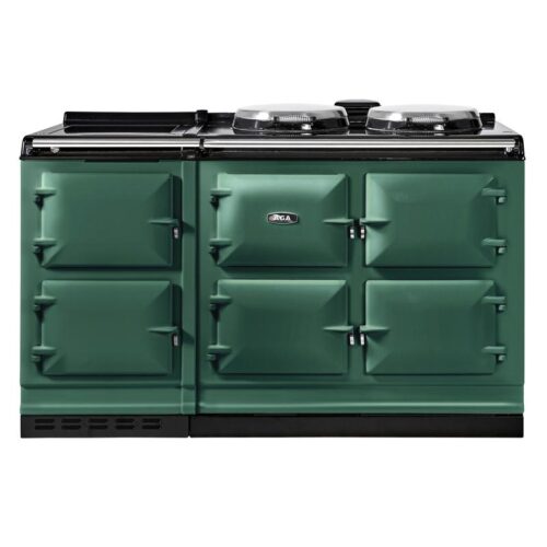 AGA Cooker eR7/R7 150 Electric with Induction Hob in British Racing Green.