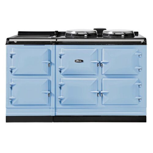 AGA Cooker eR7/R7 150 Electric with Warming Plate in Duck Egg Blue.