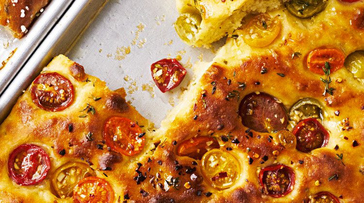 AGA oven recipes Focaccia with Cherry Tomatoes
