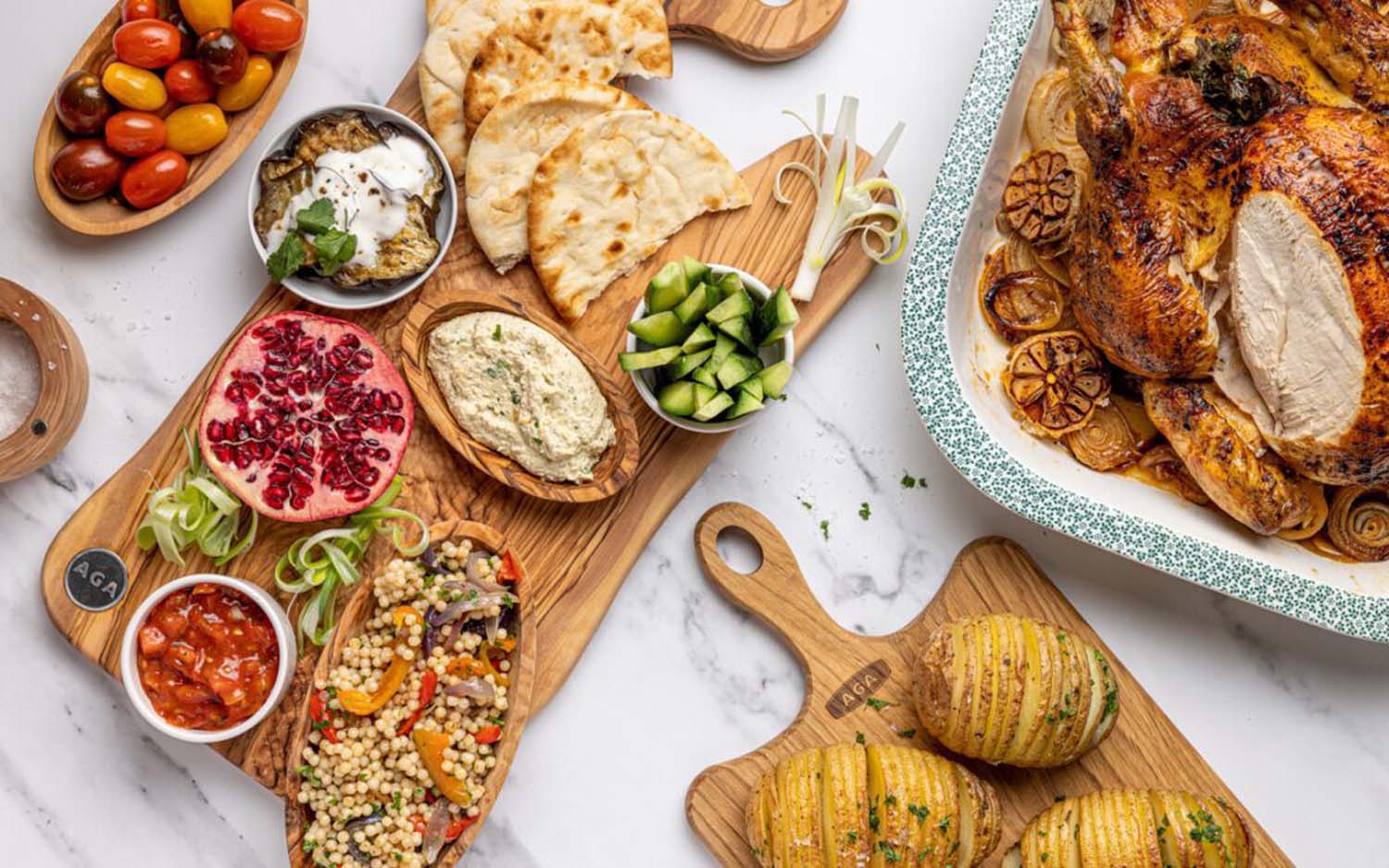 HARISSA SPICED ROAST CHICKEN WITH HASSELBACK POTATOES