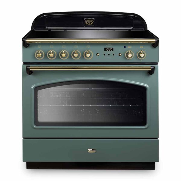 Falcon Oven Classic FX 90cm Induction - Mineral Green & Brass