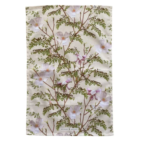 Crisp & Dene Michael Angove Magnolia Blossoms Tea towel