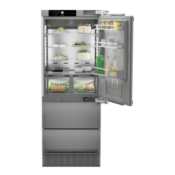 Liebherr Integrated Bottom Mount Fridge-Freezer ECBN 7870 open