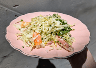 IAN CURLEY’S CABBAGE AND PRAWN SALAD