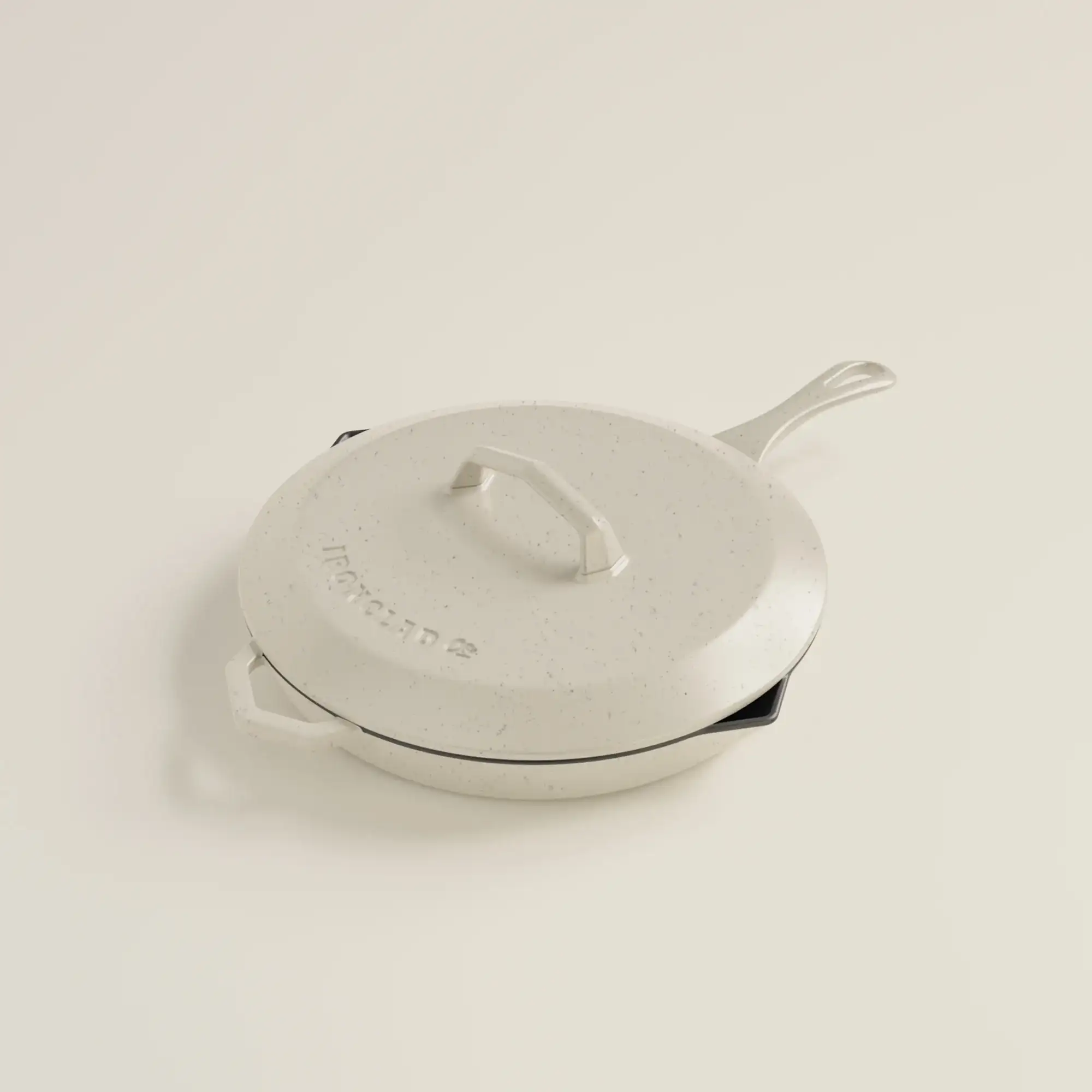 Ironclad cast iron Legacy Lid 28cm enamel Salt Stone