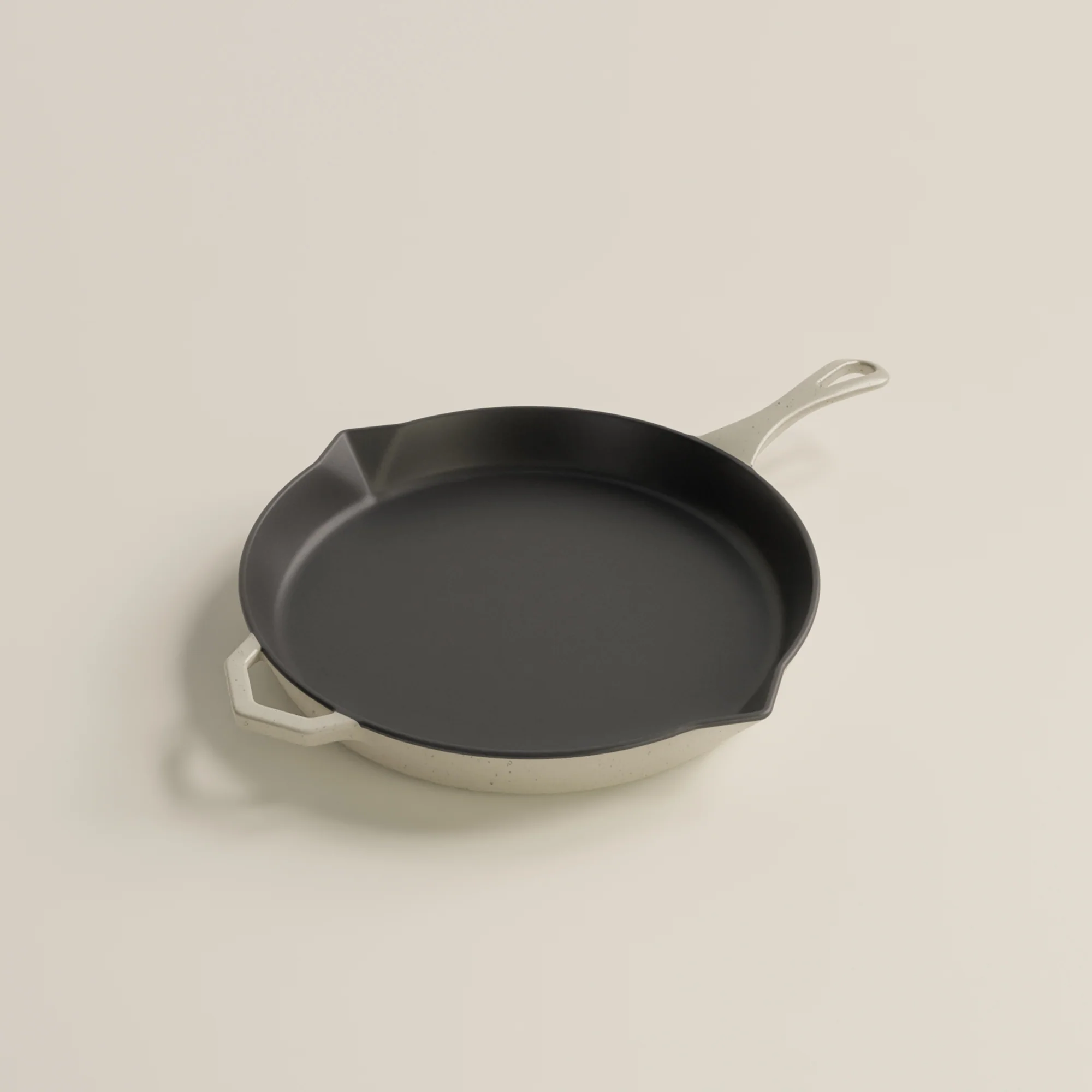 Ironclad Satin Enamel cast iron Legacy Pan Salt Stone