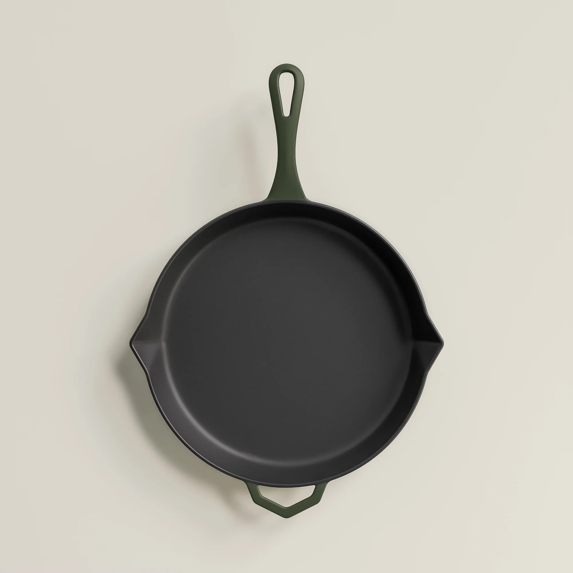 Ironclad Satin Enamel cast iron Legacy Pan Olive Leaf