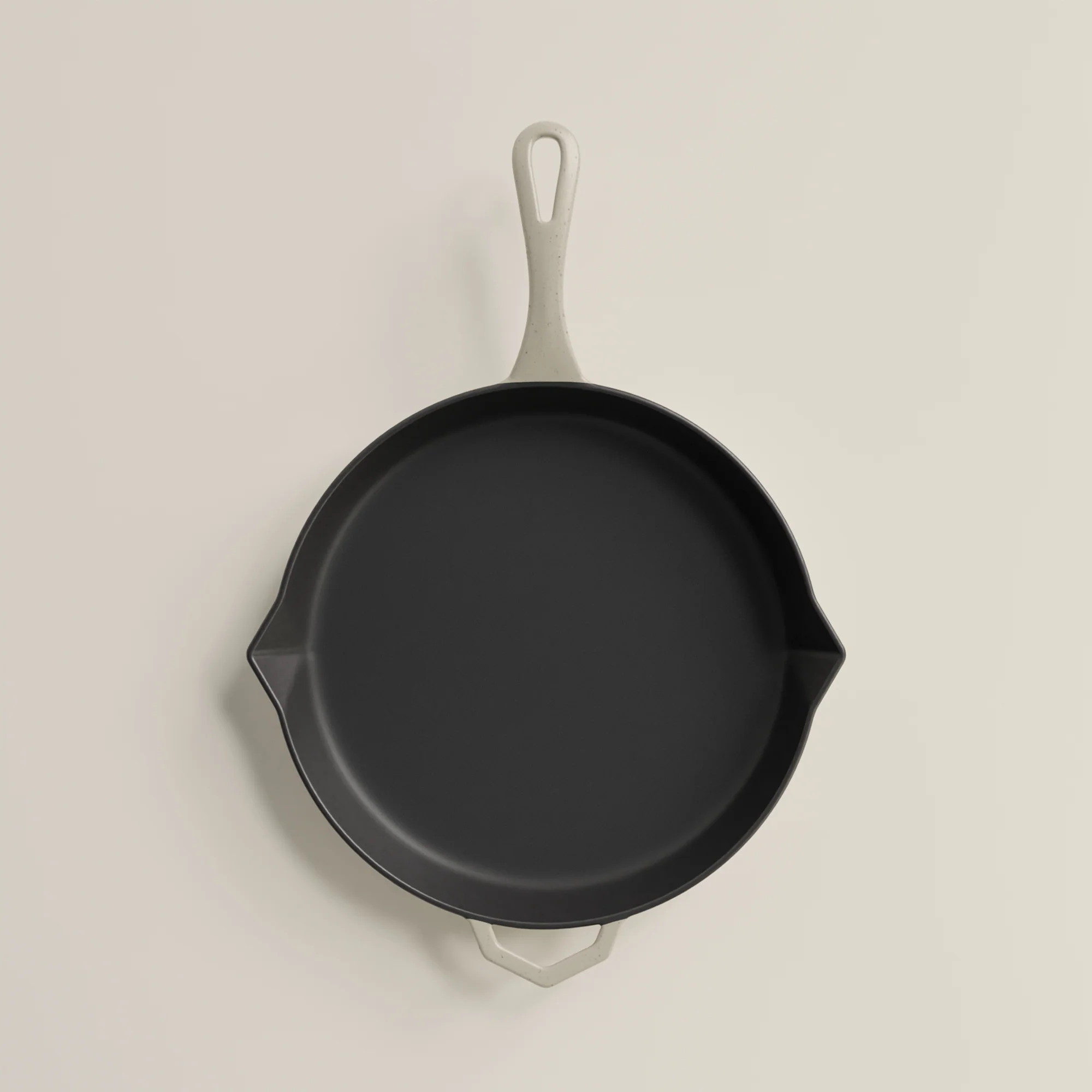 Ironclad Satin Enamel cast iron Legacy Pan Salt Stone